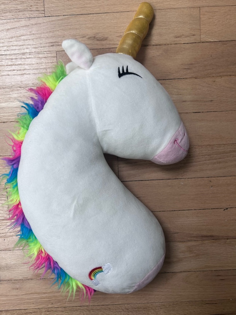Unicorn Seat Belt Pillow designed for Travel. Sleeping/Resting During Car Rides